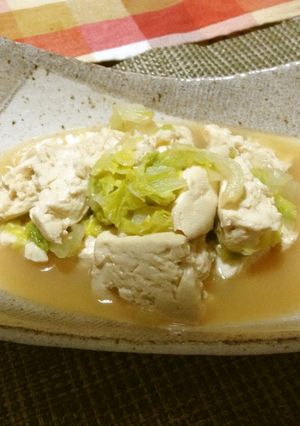 白菜とくずし豆腐のつゆだく煮-レシピのメイン写真