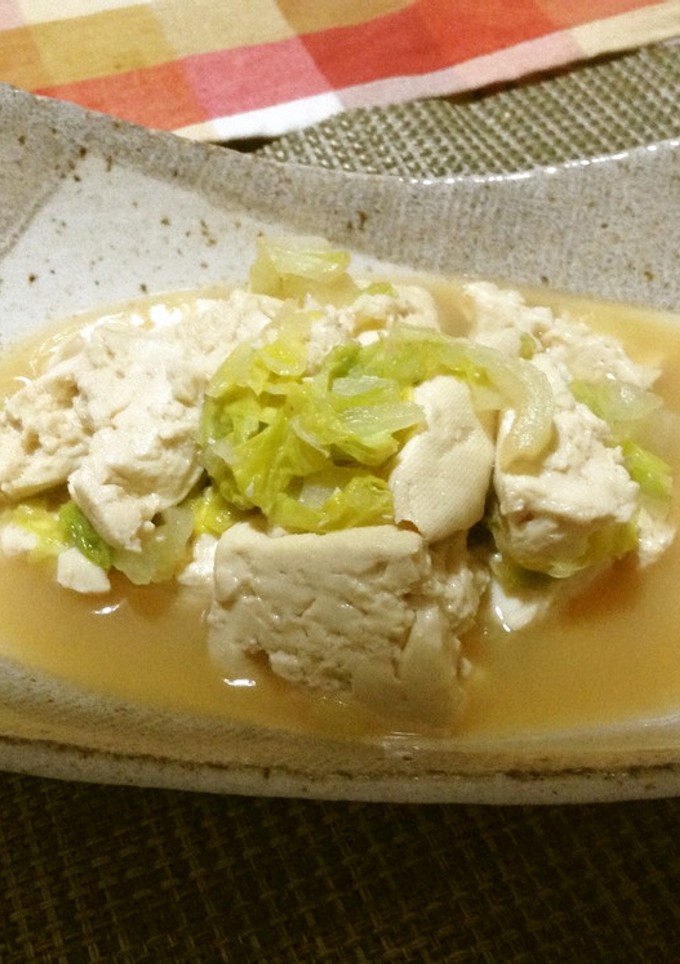 白菜とくずし豆腐のつゆだく煮-レシピのメイン写真