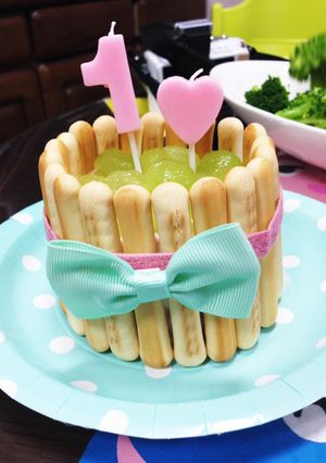 卵アレルギー用♡簡単バースデーケーキ-レシピのメイン写真