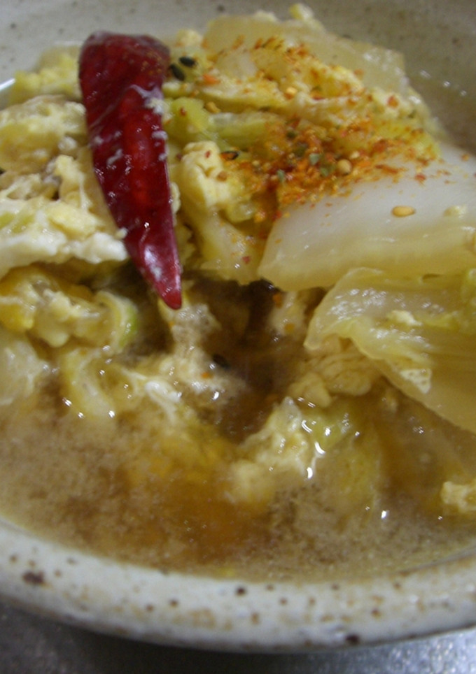 白菜の含め煮ふんわり卵とじ-レシピのメイン写真