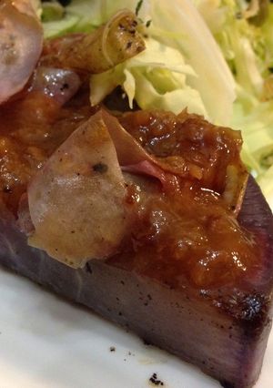 紫大根ステーキの梅肉ソースがけ-レシピのメイン写真