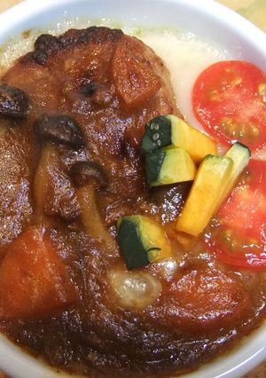 カレーハンバーグ in ココット カマン-レシピのメイン写真