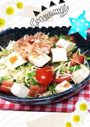 ごま油香る♪簡単はんぺんサラダ-レシピのメイン写真