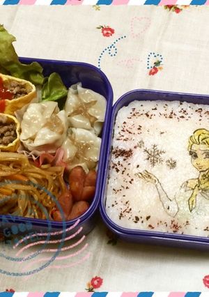 キャラ弁オブラートアート アナ雪　エルサ-レシピのメイン写真