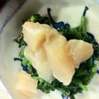 帆立のお刺身クレソンのマスタード和え