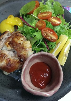 包丁不要！豚こま切れと長いも手ごねバーグ-レシピのメイン写真