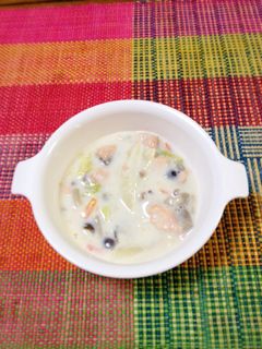 離乳食完了期☆白菜と鮭のクリーム煮-レシピのメイン写真