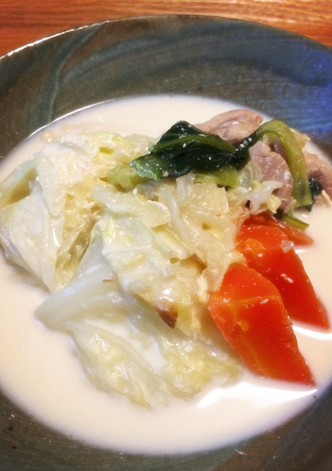 冷蔵庫のお野菜と豆乳で　簡単クリーム煮-レシピのメイン写真
