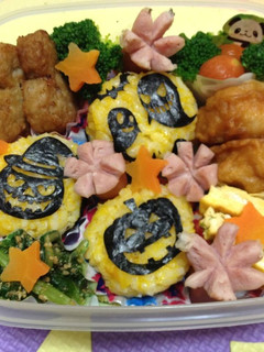 かぼちゃご飯でハロウィン弁当!-レシピのメイン写真