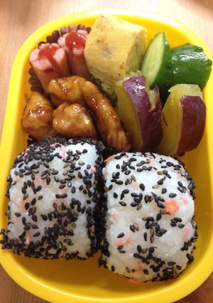 【お弁当】2014振替休校・学童/小1-レシピのメイン写真