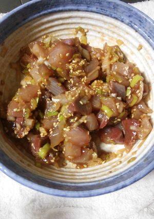 お刺身アレンジ♪簡単ユッケ-レシピのメイン写真