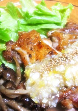 簡単♬鶏もも肉の皮パリねぎ塩ソテー♫-レシピのメイン写真