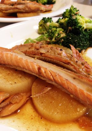 焼肉のタレで♡鮭ハラスと大根ステーキ-レシピのメイン写真