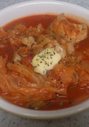 超ズボラ！鶏肉とキャベツのトマト煮込み-レシピのメイン写真