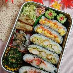 カラフルｄｅボリューミー♪おにぎらず弁当-レシピのメイン写真