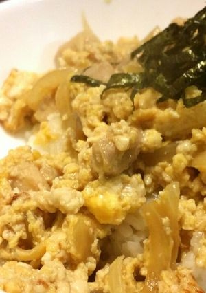 親子丼。豆腐で量増し。-レシピのメイン写真