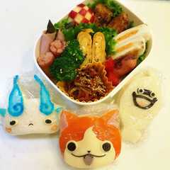 รูปของ 妖怪ウォッチのキャラ弁（サンドウィッチ）