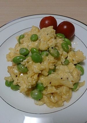 簡単！枝豆とチーズの卵炒め-レシピのメイン写真