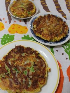 【焼き方】皿にピッタリお好み焼き-レシピのメイン写真
