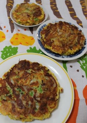 【焼き方】皿にピッタリお好み焼き-レシピのメイン写真