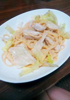 楽チン♡豆乳で!?ヘルシークリームパスタ-レシピのメイン写真