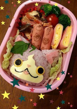 キャラ弁★☆妖怪ウォッチ ぶどうにゃん-レシピのメイン写真