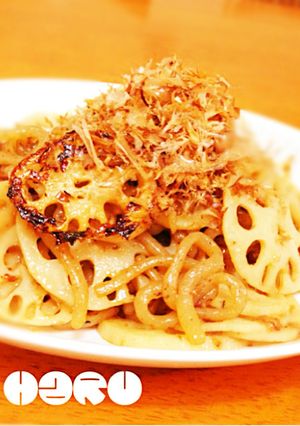 蓮根ときんぴらこんにゃくのマヨポン炒め-レシピのメイン写真
