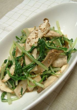 水菜とエリンギの胡麻和え♪-レシピのメイン写真