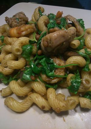 *アヒージョの残りでパスタ*-レシピのメイン写真