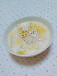 ヘルシー♡鶏ささみ肉と白菜のミルクスープ-レシピのメイン写真