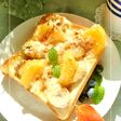 柿とバナナのチーズトースト