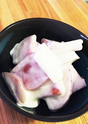 柿とりんごのヨーグルトサラダ 朝食にも-レシピのメイン写真