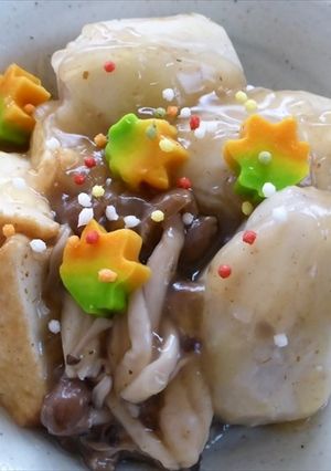 ストウブで炊く里芋と厚揚げのあんかけ-レシピのメイン写真
