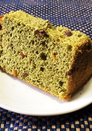 干し柿入り抹茶シフォン-レシピのメイン写真