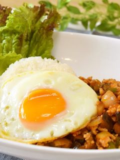 簡単♡茄子と鶏ひき肉のカフェ風ボウル♪-レシピのメイン写真