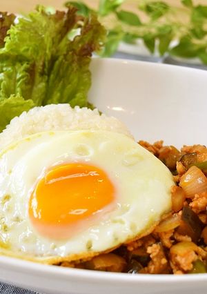 簡単♡茄子と鶏ひき肉のカフェ風ボウル♪-レシピのメイン写真