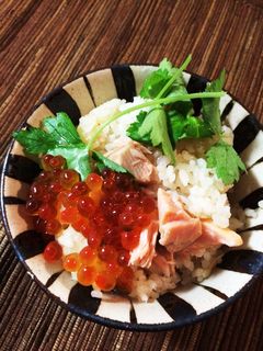 甘糀鮭の炊き込みご飯いくらのっけ丼-レシピのメイン写真