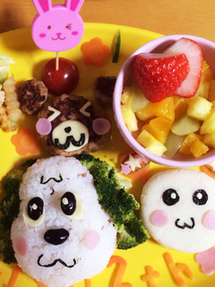 ワンワン☆うーたん誕生日プレート♡-レシピのメイン写真