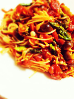 余り物野菜でトマトソースパスタ☆-レシピのメイン写真