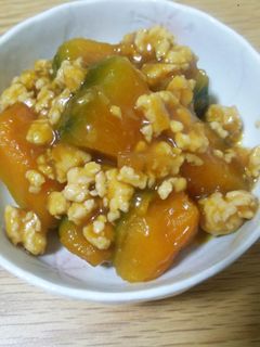 かぼちゃのそぼろ煮-レシピのメイン写真