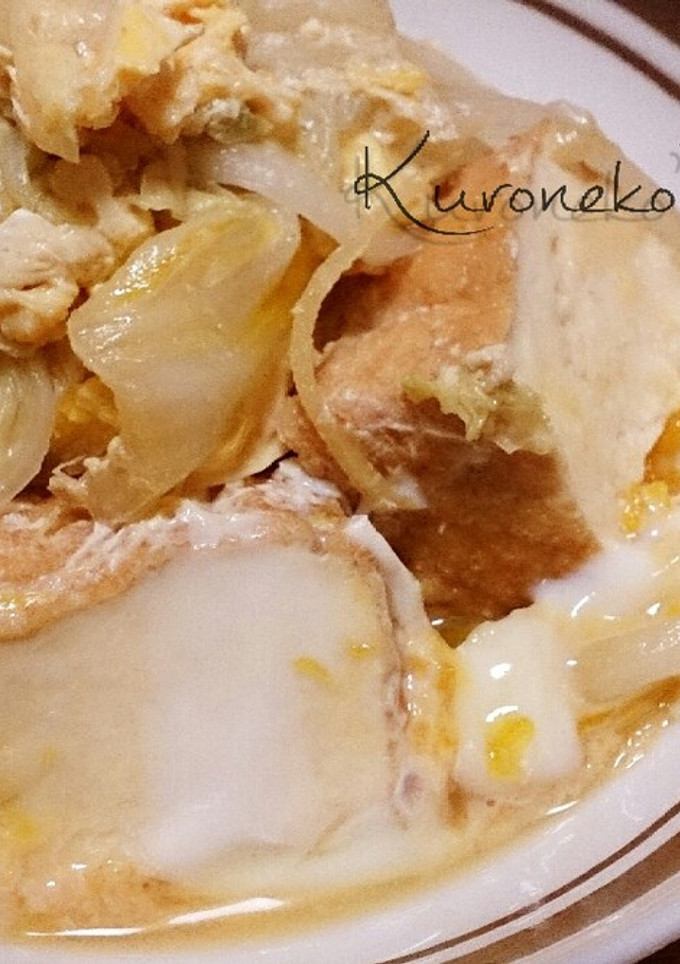 生姜風味＊白菜と厚揚げの卵とじ-レシピのメイン写真