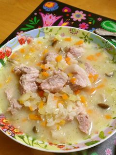 お野菜たっぷり甘麹押し麦スープ-レシピのメイン写真