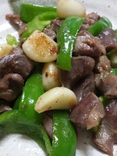 砂肝とにんにくの炒め物-レシピのメイン写真