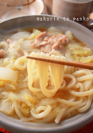 トロトロ白菜と豚肉の絶品うどん鍋-レシピのメイン写真