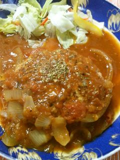簡単 美味しい トマト煮込み ハンバーグ-レシピのメイン写真