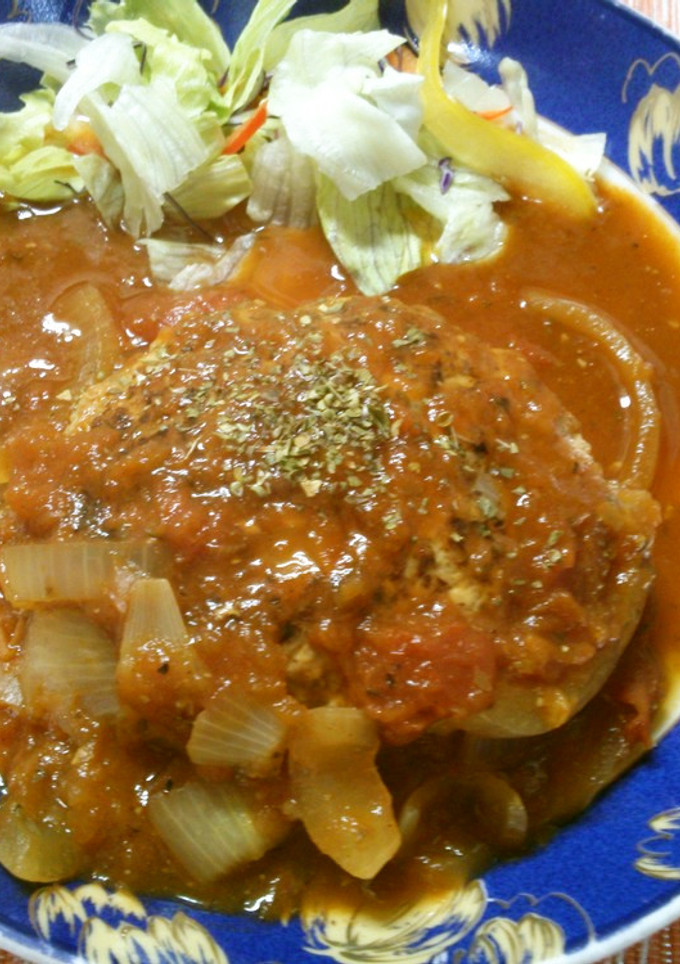 簡単 美味しい トマト煮込み ハンバーグ-レシピのメイン写真