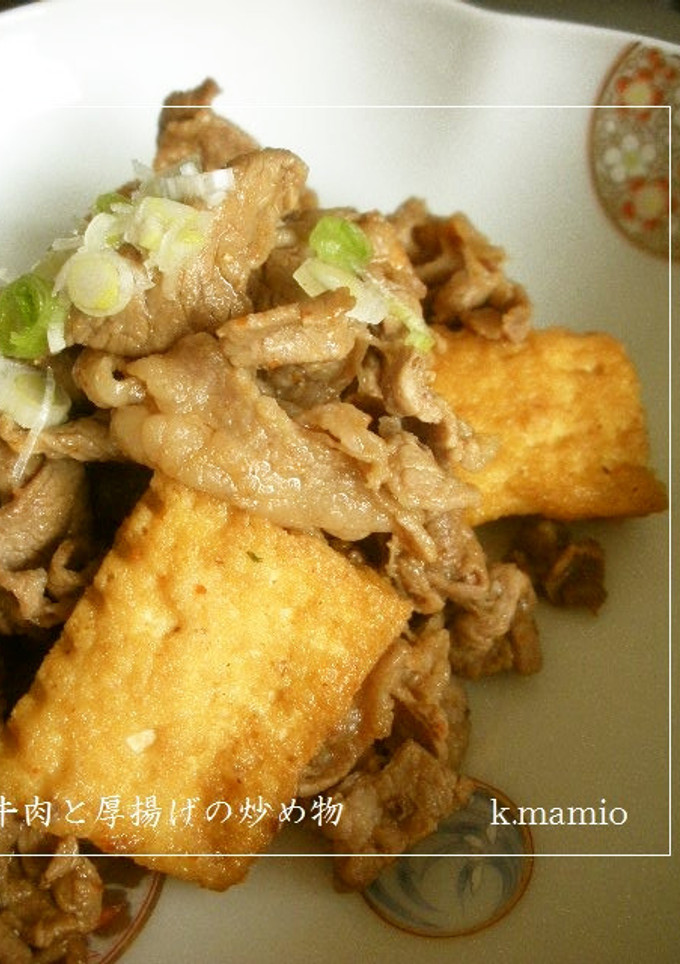 牛肉と厚揚げの炒め物-レシピのメイン写真