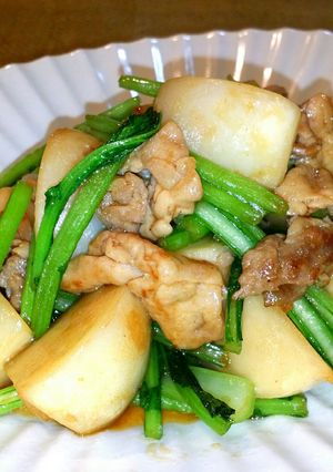 コク旨⭐かぶ・豚肉オイスターソース炒め♪-レシピのメイン写真