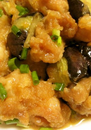 甘辛おろしが美味しい♪揚げ鶏と茄子。-レシピのメイン写真