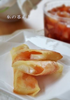簡単!餅入りりんごジャムのホットパイ-レシピのメイン写真